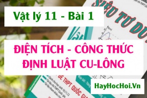 Điện tích là gì? Công thức biểu thức Định luật Cu Lông và Bài tập - Vật lý 11 bài 1